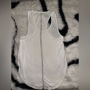 White racerback tank top